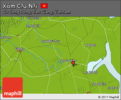 Physical 3D Map of Xóm Cầu Nội