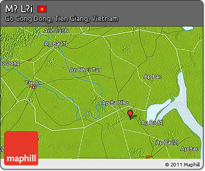 Physical 3D Map of Mỹ Lợi