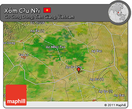 Satellite 3D Map of Xóm Cầu Nội