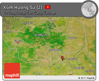 Satellite 3D Map of Xóm Hương Sư (2)