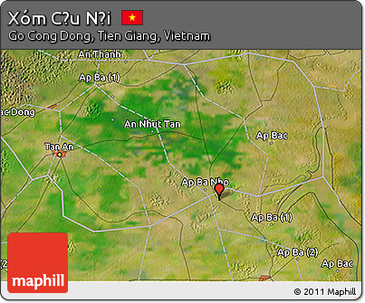Satellite 3D Map of Xóm Cầu Nội