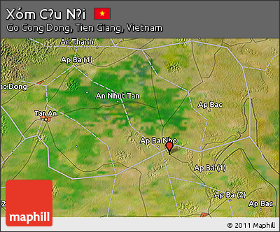 Satellite 3D Map of Xóm Cầu Nội