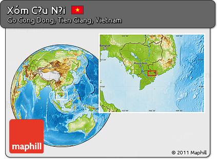 Physical Location Map of Xóm Cầu Nội