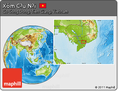Physical Location Map of Xóm Cầu Nội