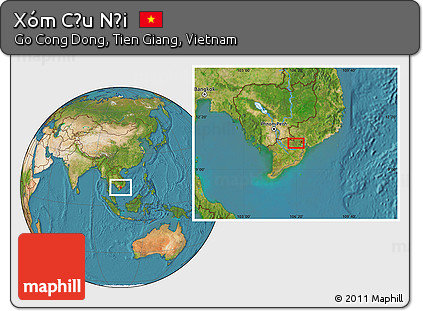 Satellite Location Map of Xóm Cầu Nội