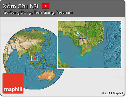 Satellite Location Map of Xóm Cầu Nội