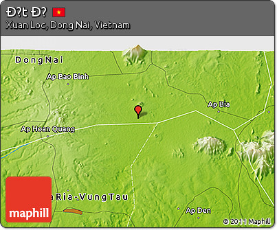 Physical 3D Map of Ðất Ðỏ