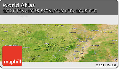 Satellite Panoramic Map of the Area around 10° 38' 32" N, 10° 16' 30" E