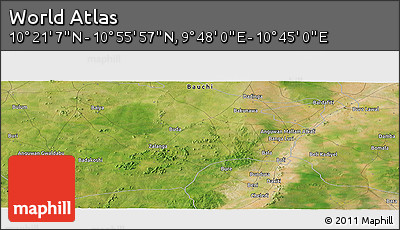 Satellite Panoramic Map of the Area around 10° 38' 32" N, 10° 16' 30" E