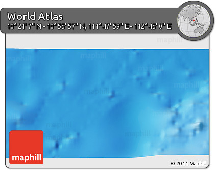 Physical 3D Map of the Area around 10° 38' 32" N, 112° 16' 30" E