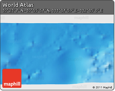 Physical 3D Map of the Area around 10° 38' 32" N, 112° 16' 30" E