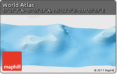 Political Panoramic Map of the Area around 10° 38' 32" N, 117° 22' 30" E
