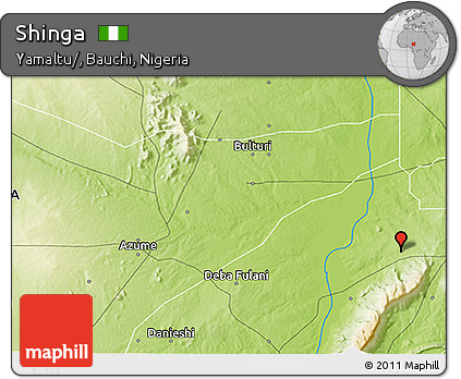 Physical 3D Map of Shinga