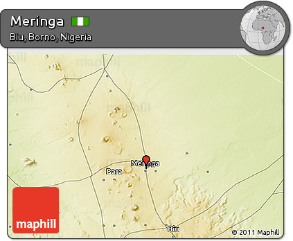 Physical 3D Map of Meringa