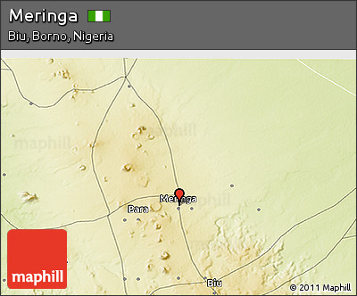Physical 3D Map of Meringa
