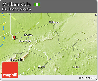 Physical 3D Map of Mallam Kola