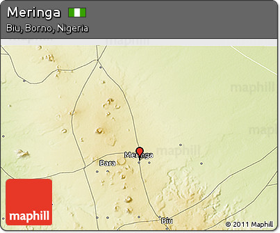 Physical 3D Map of Meringa