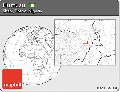 Blank Location Map of Humusu