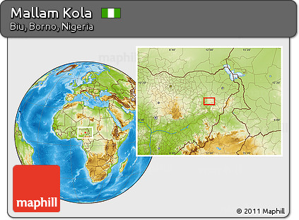 Physical Location Map of Mallam Kola