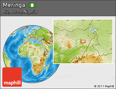 Physical Location Map of Meringa