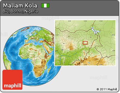 Physical Location Map of Mallam Kola