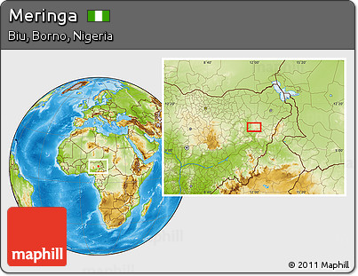 Physical Location Map of Meringa