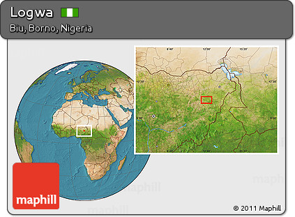 Satellite Location Map of Logwa