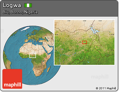 Satellite Location Map of Logwa