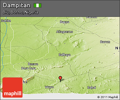 Physical Panoramic Map of Dampitan