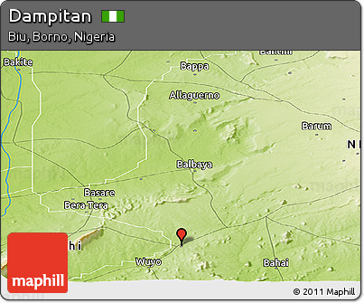 Physical Panoramic Map of Dampitan