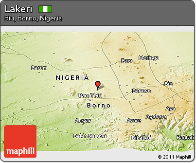 Physical Panoramic Map of Lakeri