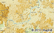 Physical Map of the area around 10° 38' 32" N, 11° 49' 29" W