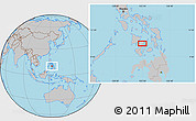 Gray Location Map of San Carlos