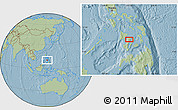 Savanna Style Location Map of Binalayan, hill shading