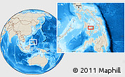 Shaded Relief Location Map of San Carlos
