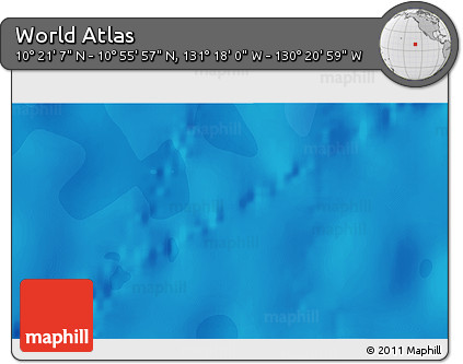Political 3D Map of the Area around 10° 38' 32" N, 130° 49' 29" W