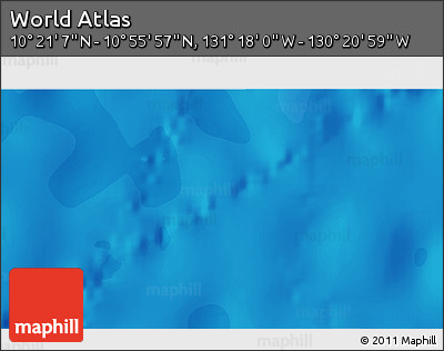 Political 3D Map of the Area around 10° 38' 32" N, 130° 49' 29" W