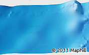 Physical 3D Map of the area around 10° 38' 32" N, 134° 22' 30" E