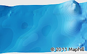 Political 3D Map of the area around 10° 38' 32" N, 134° 22' 30" E