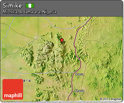 Satellite 3D Map of Simike