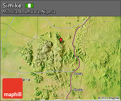 Satellite 3D Map of Simike
