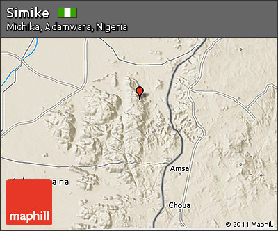 Shaded Relief 3D Map of Simike