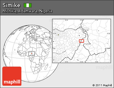 Blank Location Map of Simike