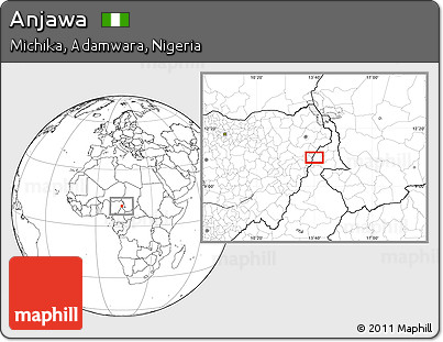 Blank Location Map of Anjawa