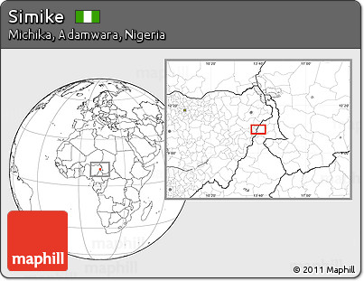 Blank Location Map of Simike