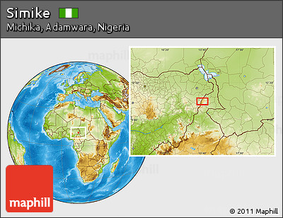Physical Location Map of Simike