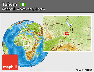 Physical Location Map of Tahum