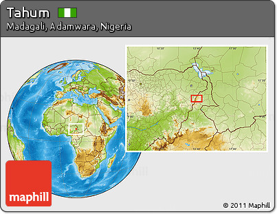 Physical Location Map of Tahum