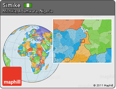 Political Location Map of Simike