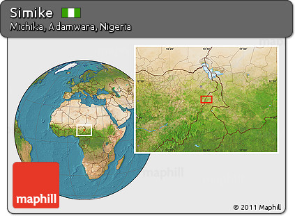 Satellite Location Map of Simike